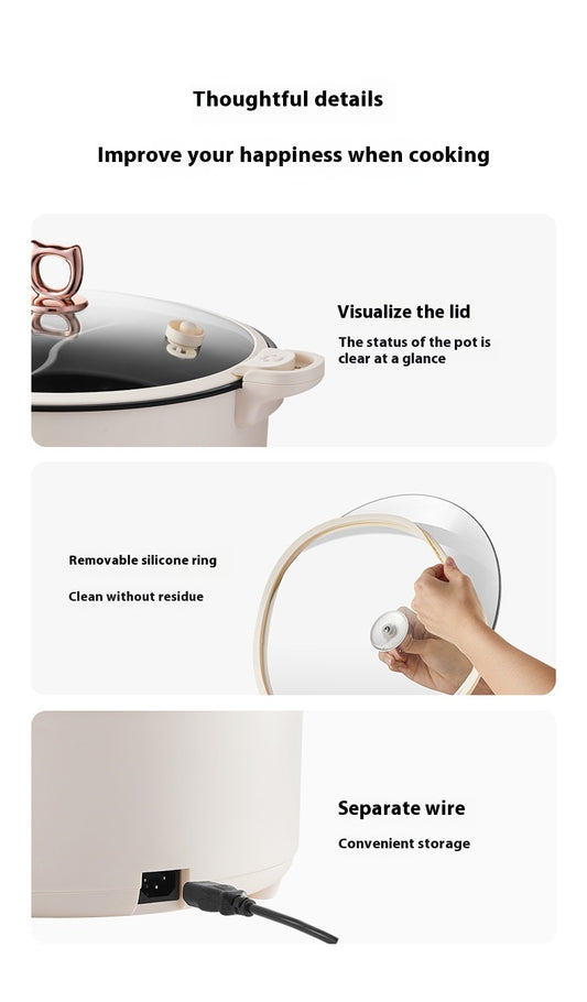 6 L 8L Large Capacity Mandarin Duck Electric Chafing Dish Household Multi-functional Integrated Dormitory Students