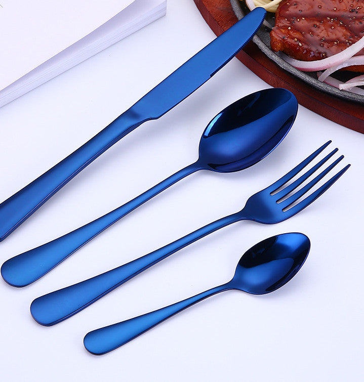 Gold-Plated Stainless Steel Cutlery Western Steak Cutlery Spoon