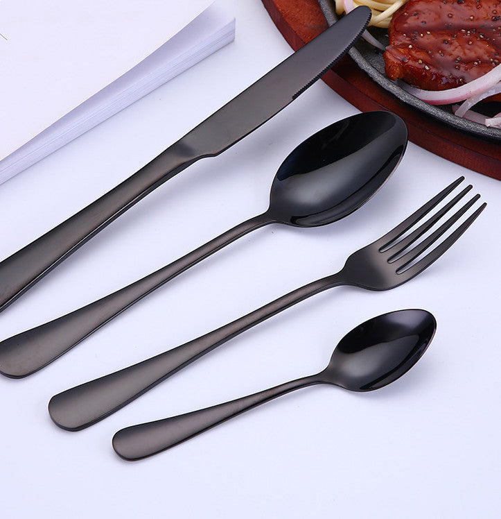 Gold-Plated Stainless Steel Cutlery Western Steak Cutlery Spoon
