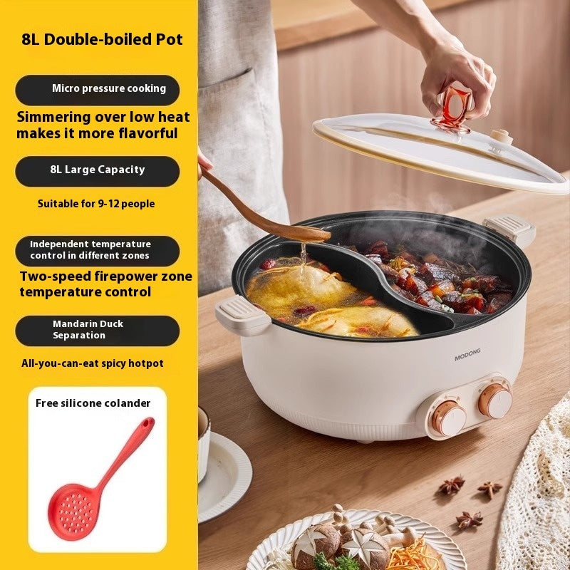 6 L 8L Large Capacity Mandarin Duck Electric Chafing Dish Household Multi-functional Integrated Dormitory Students