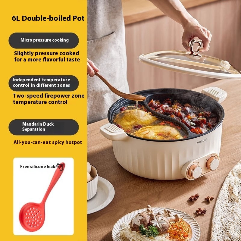 6 L 8L Large Capacity Mandarin Duck Electric Chafing Dish Household Multi-functional Integrated Dormitory Students