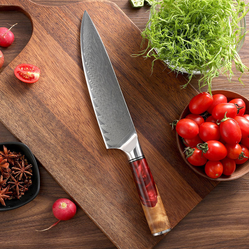 Chef Western Style Steel Knife With Resin Handle
