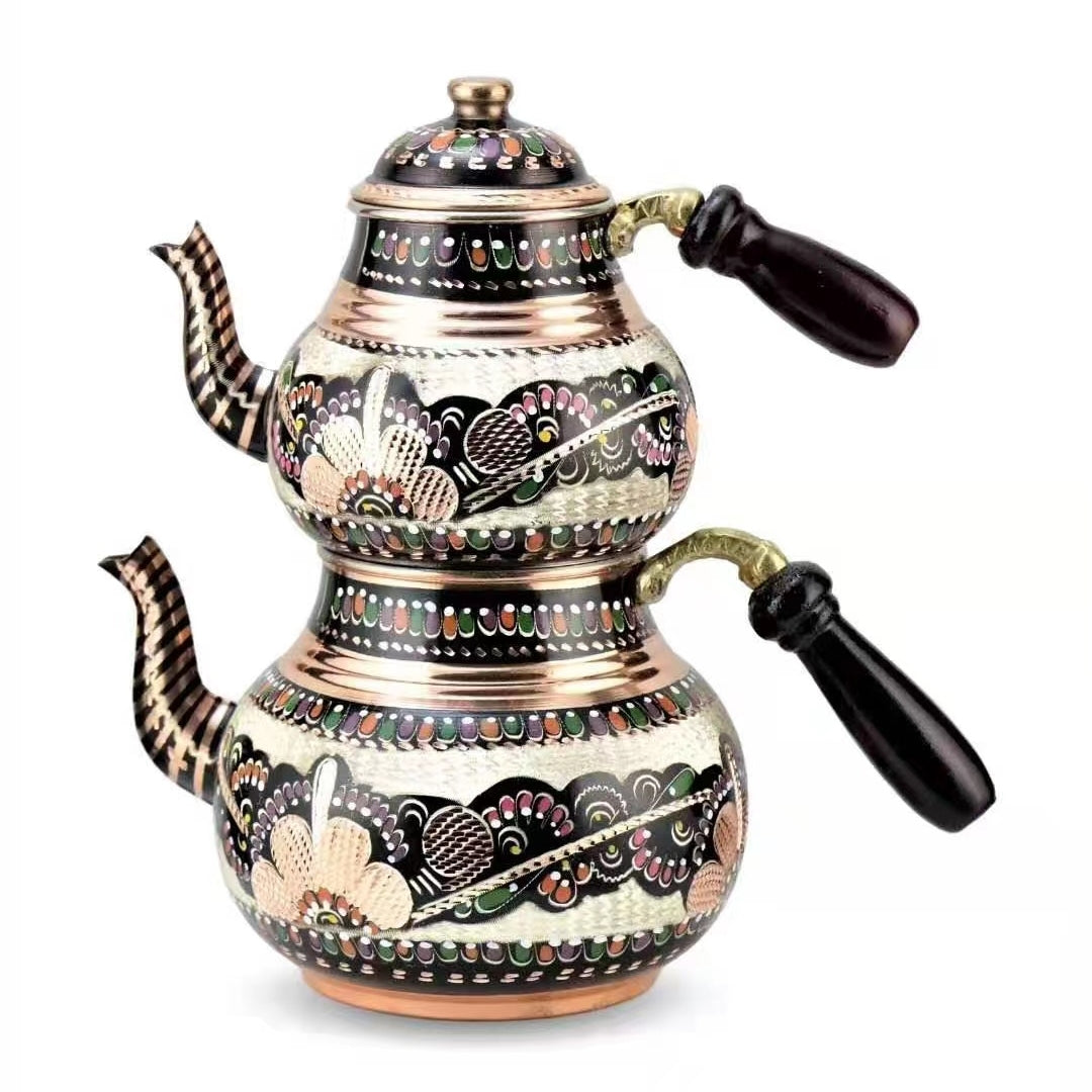 Wooden Handle Hand Painted Teapot Sets