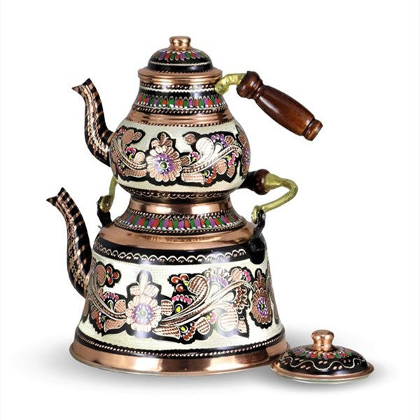 Wooden Handle Hand Painted Teapot Sets