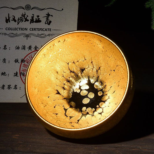 Health Care Gold Oil Drops Gilding Tea Cup