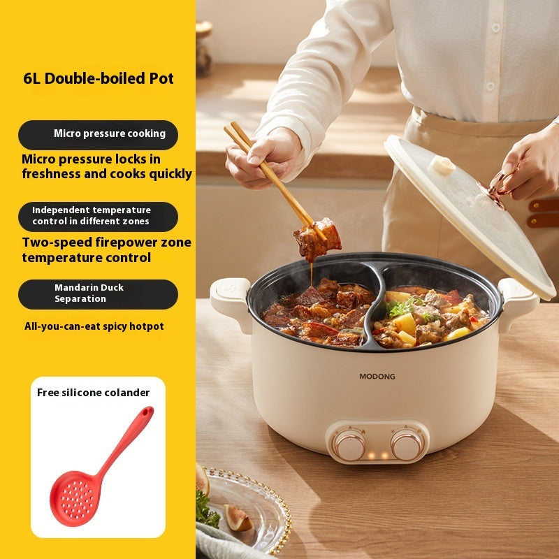 6 L 8L Large Capacity Mandarin Duck Electric Chafing Dish Household Multi-functional Integrated Dormitory Students