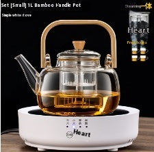 Integrated Steaming And Boiling Glass Teapot 1.3L Large Capacity