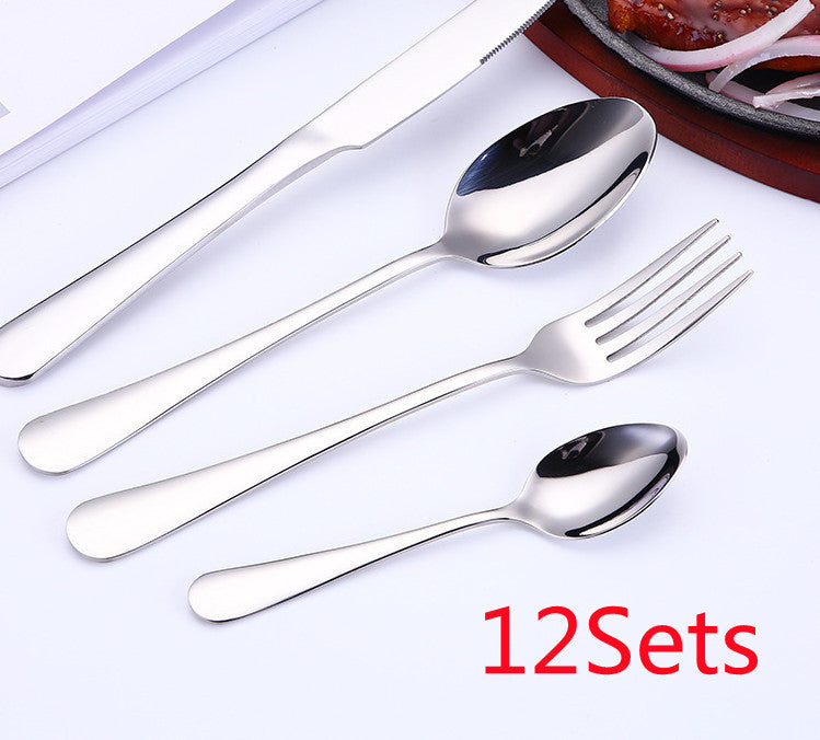 Gold-Plated Stainless Steel Cutlery Western Steak Cutlery Spoon