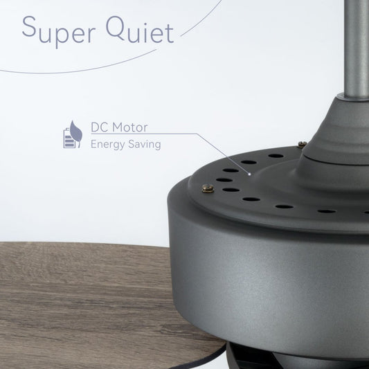 Light Pro 52 In. LED Indoor Jet Black Smart Ceiling Fan With Light Kit And Reversible DC Motor