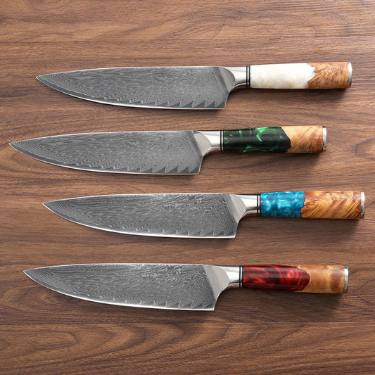 Chef Western Style Steel Knife With Resin Handle