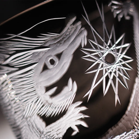 Jinzhi Black Dragon Phoenix Dance Crystal Glasses