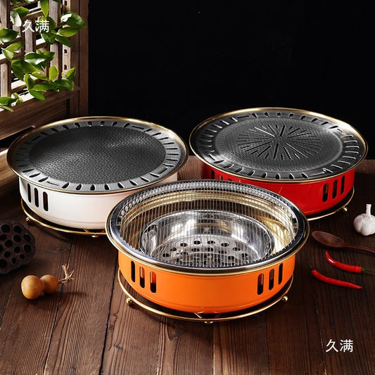 Household Carbon Commercial Round Barbecue Oven