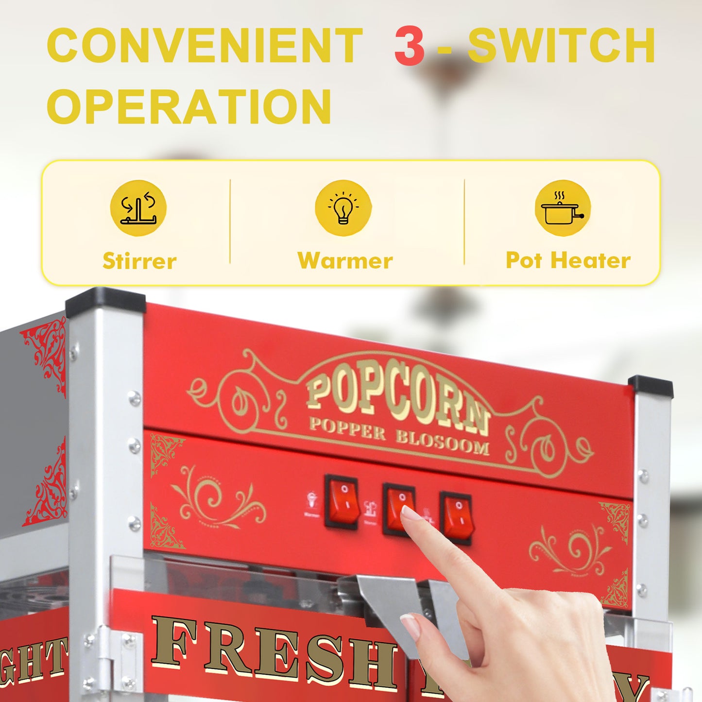 Luxury Commercial Fully Automatic Popcorn Machine