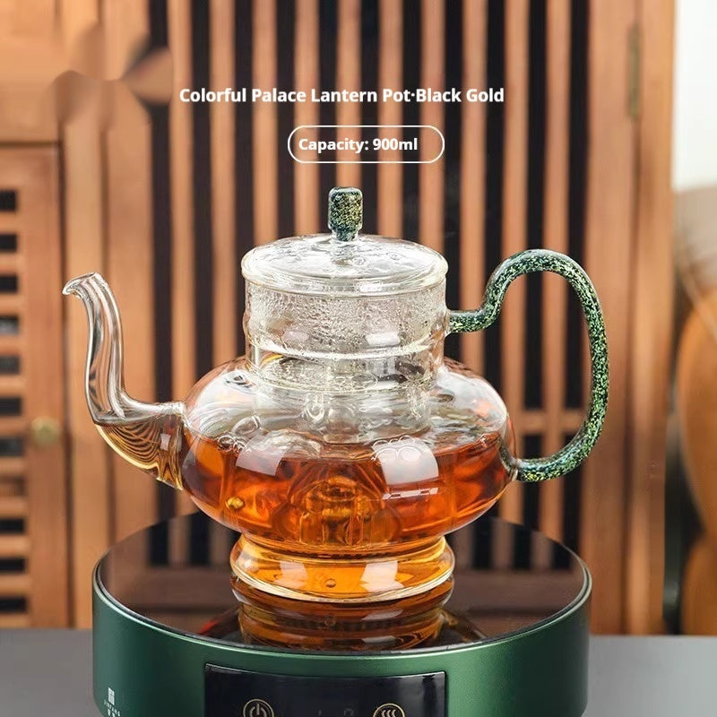 Colorful 900ml Heat-resistant Glass Teapot