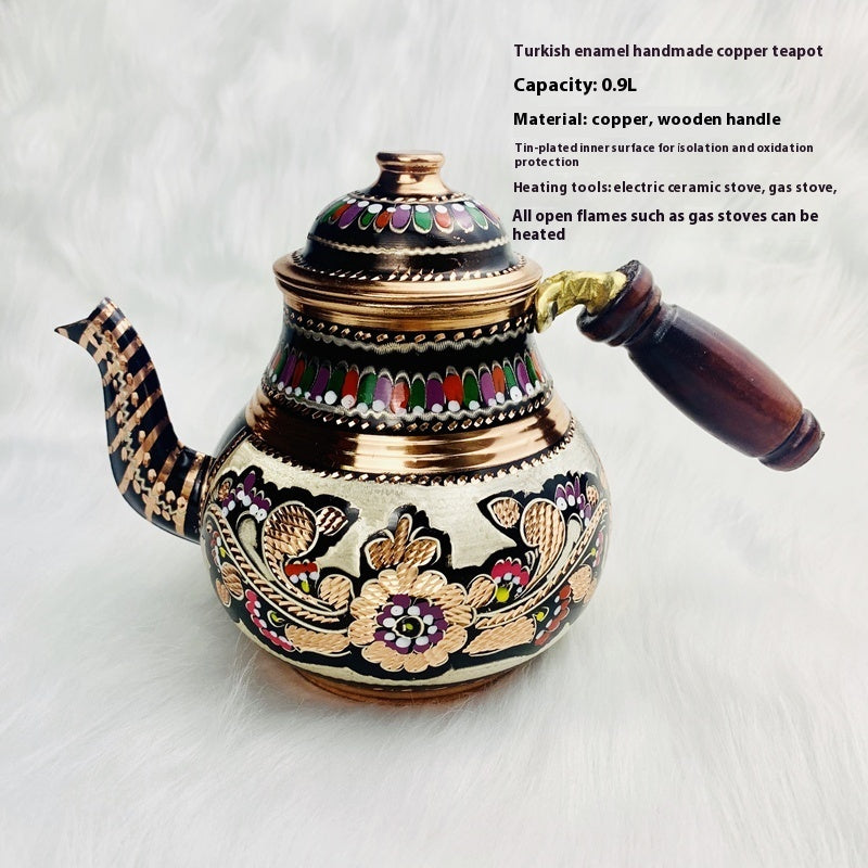 Wooden Handle Hand Painted Teapot Sets