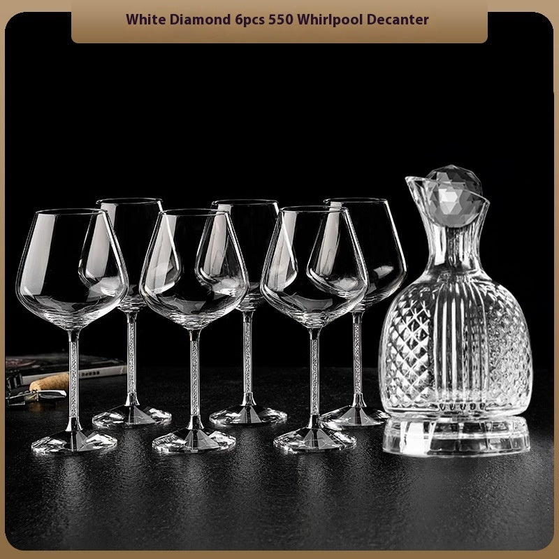 Crystal Spiral Breathing Wine Decanter Burgundy Red Wine Goblet Suit