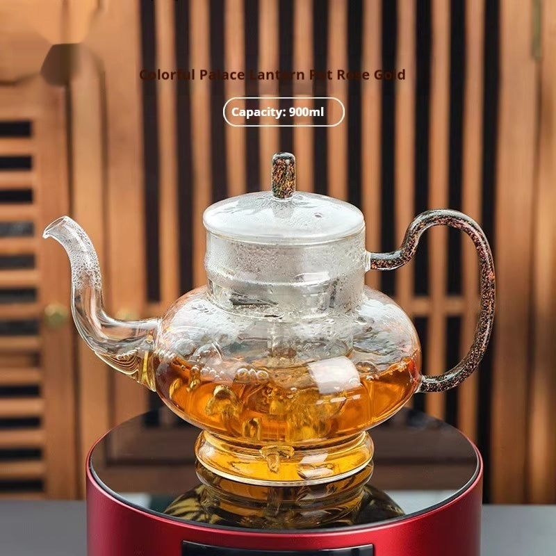 Colorful 900ml Heat-resistant Glass Teapot