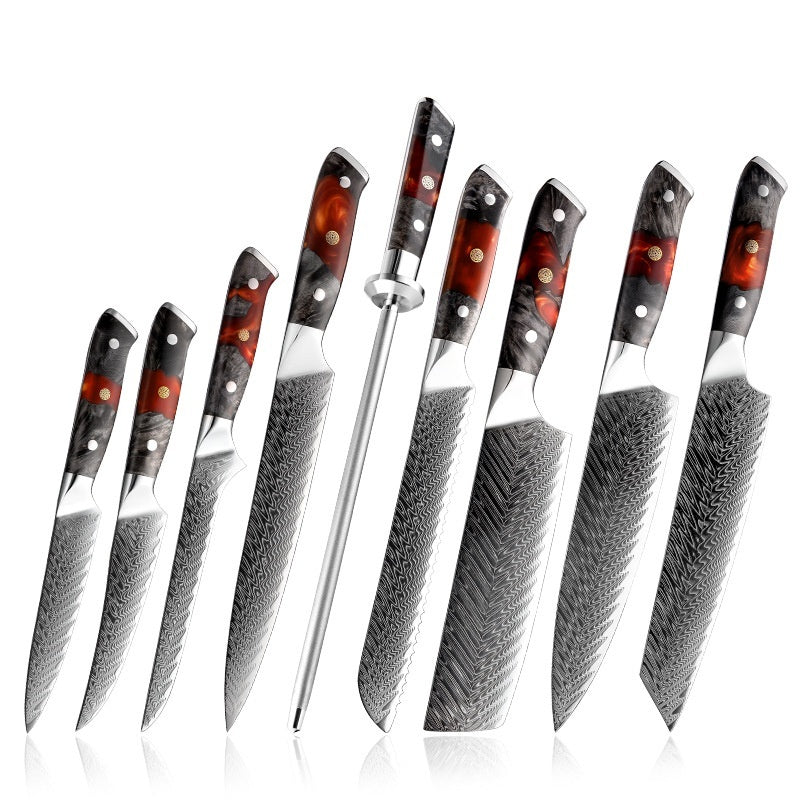 67 Layers Damascus Steel Kitchen Knife Kit