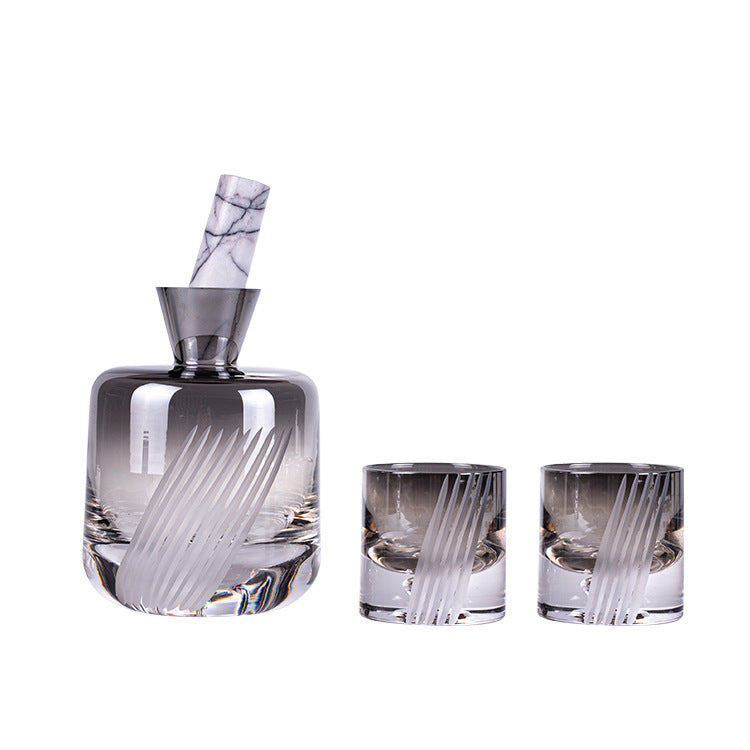 High-end Art Glass Wine Cup Wine Glass Suit