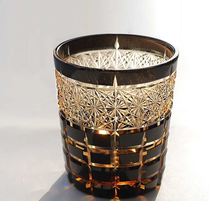 Japanese Style Edo Cut Asterism Crystal Glass