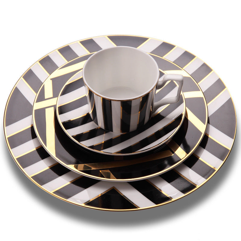 Restaurant steak plate pastry plate cutlery set