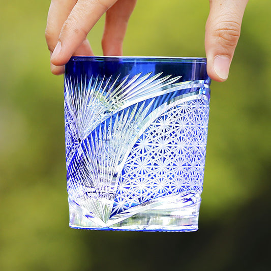 Hand Carved Vintage Crystal Glass