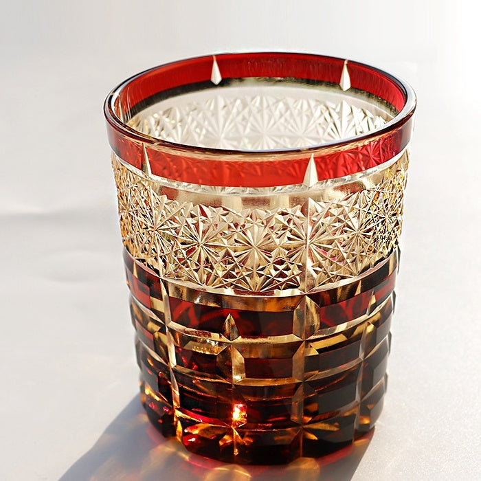 Japanese Style Edo Cut Asterism Crystal Glass