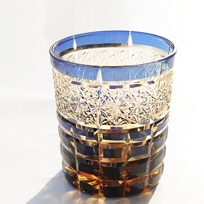 Japanese Style Edo Cut Asterism Crystal Glass