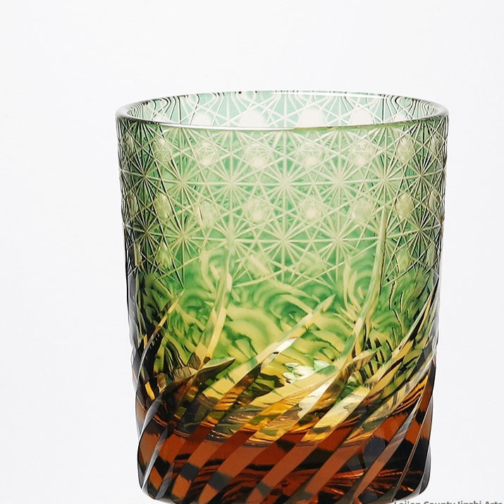 Japanese Style Edo Cut Asterism Crystal Glass
