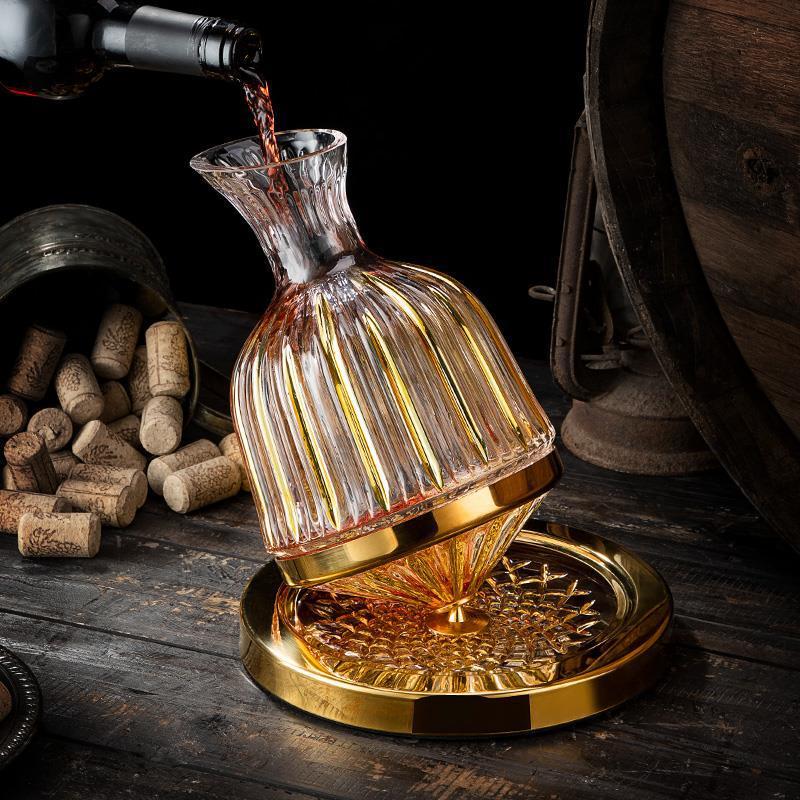 European-style Gold Crystal Glass Red Wine Goblet Suit