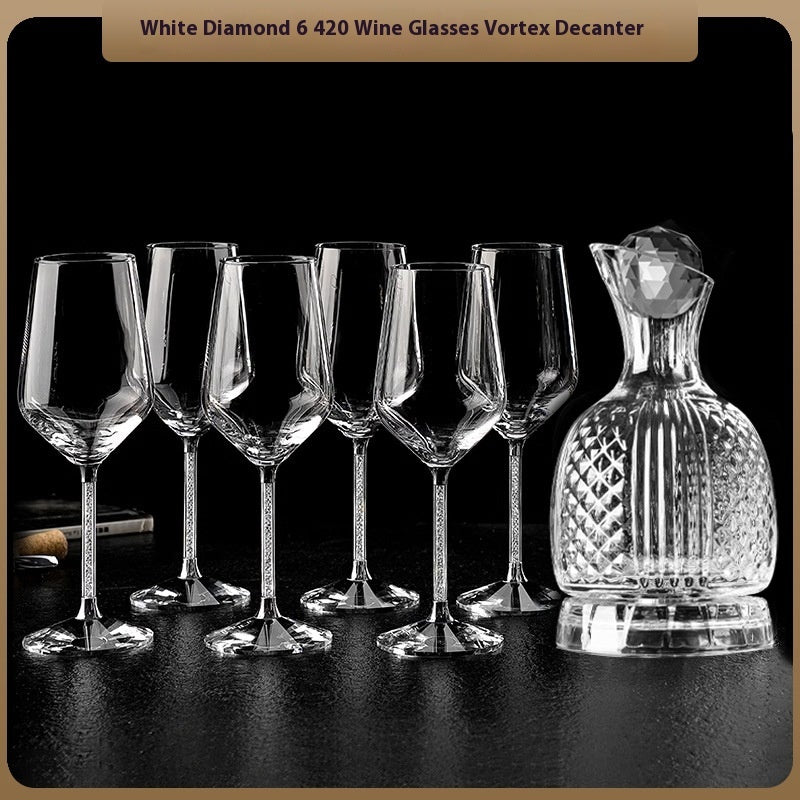 Crystal Spiral Breathing Wine Decanter Burgundy Red Wine Goblet Suit