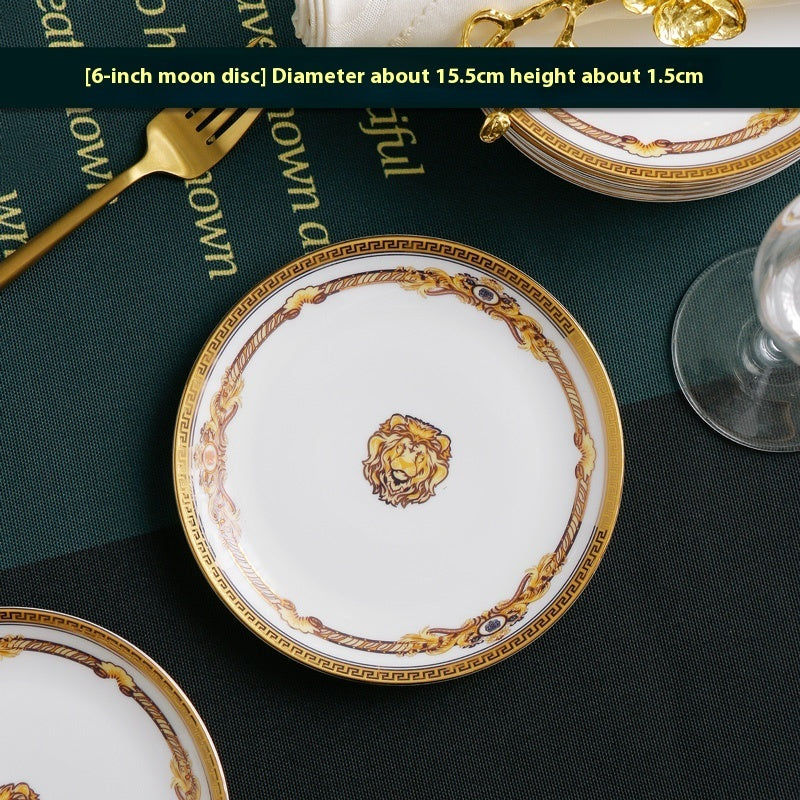 Tangshan Bone Tableware European Household Bowl Plate Dish Bowl