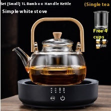 Integrated Steaming And Boiling Glass Teapot 1.3L Large Capacity