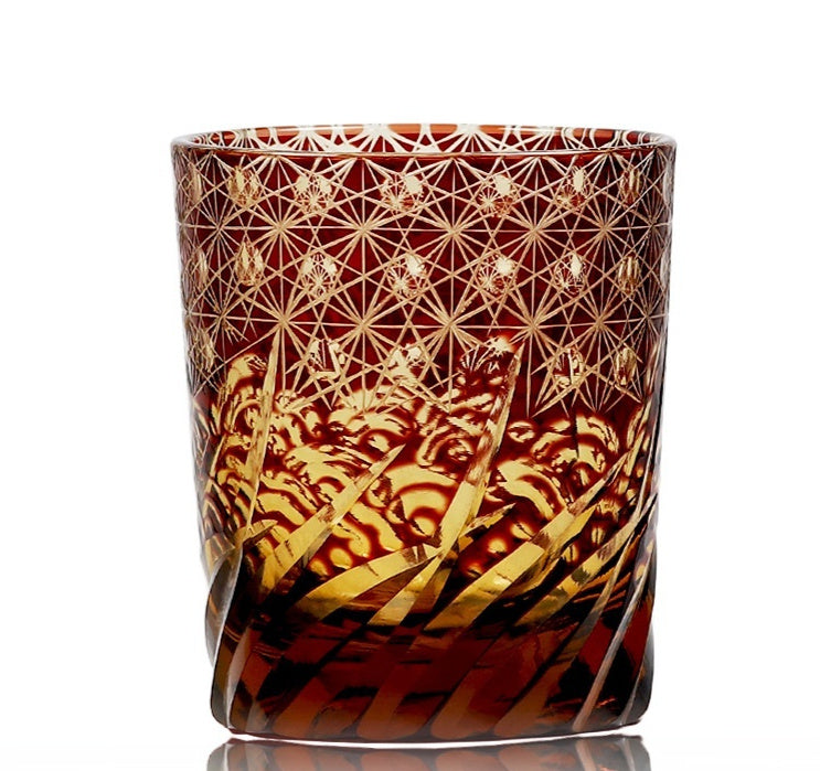 Japanese Style Edo Cut Asterism Crystal Glass