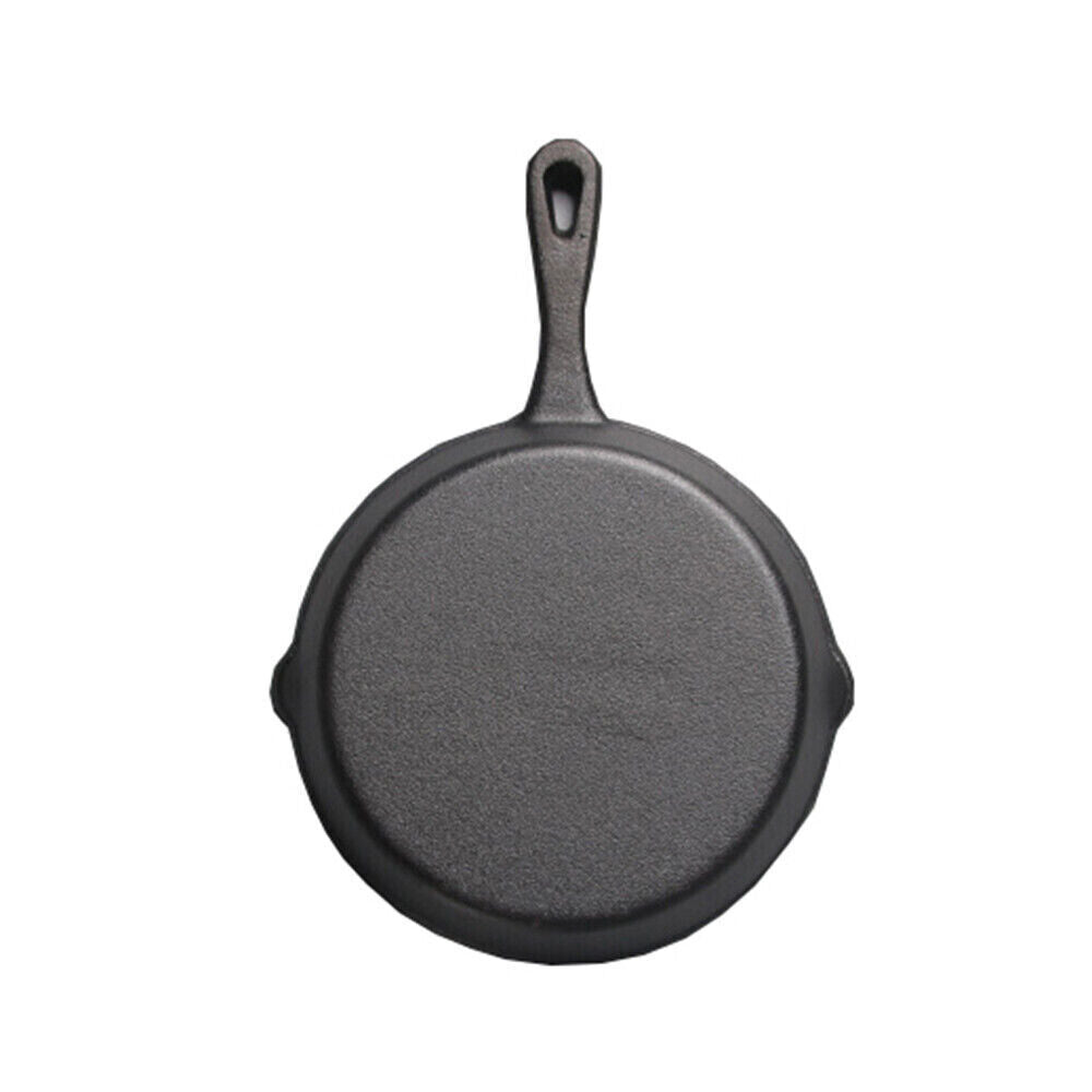 Set Of 3 Cast Iron Non Stick Skillet Griddle Cooking Pan Pre-Seasoned Frying Pan