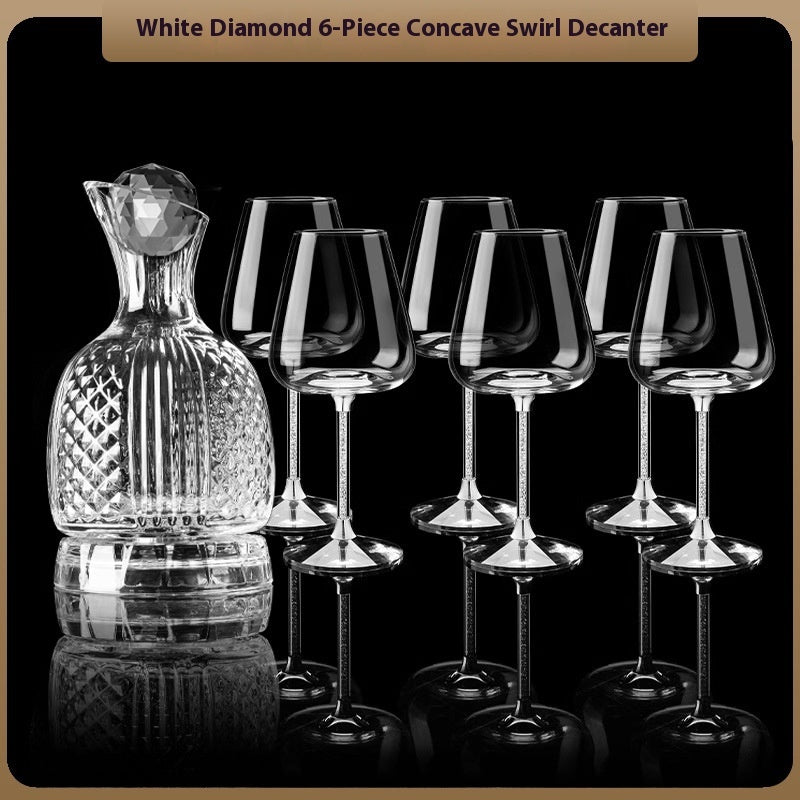 Crystal Spiral Breathing Wine Decanter Burgundy Red Wine Goblet Suit