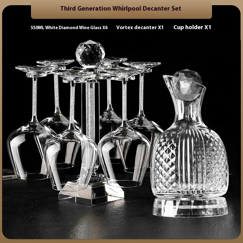 Crystal Spiral Breathing Wine Decanter Burgundy Red Wine Goblet Suit