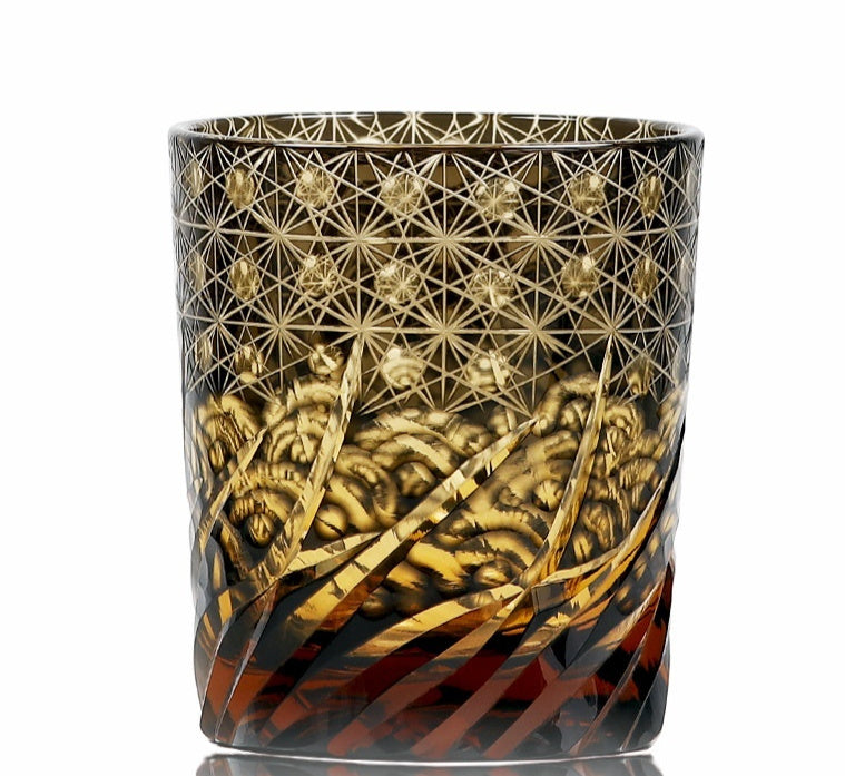 Japanese Style Edo Cut Asterism Crystal Glass
