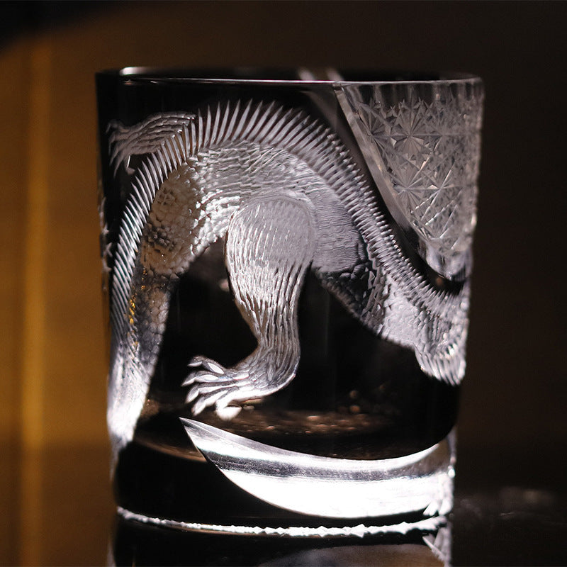 Jinzhi Black Dragon Phoenix Dance Crystal Glasses