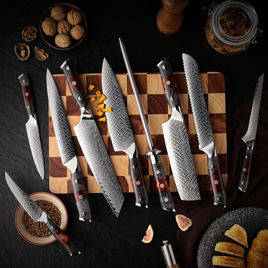 67 Layers Damascus Steel Kitchen Knife Kit