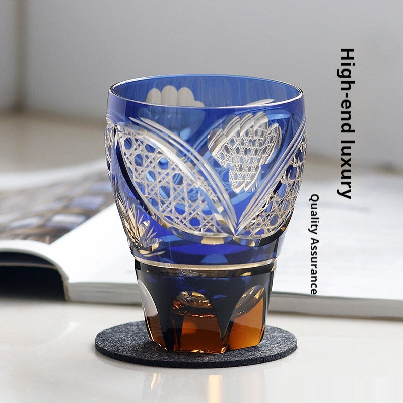 Hand Carved Crystal Glass Drinking Cup