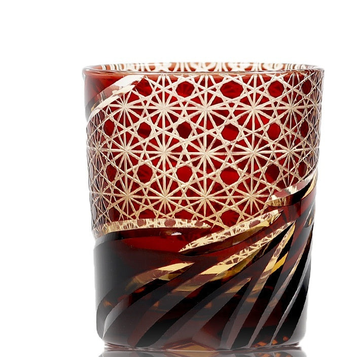 Japanese Style Edo Cut Asterism Crystal Glass