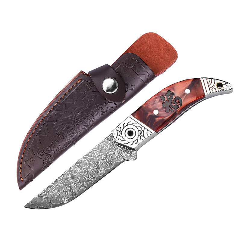 The Red-handled Fu Hand Handle Meat Knife