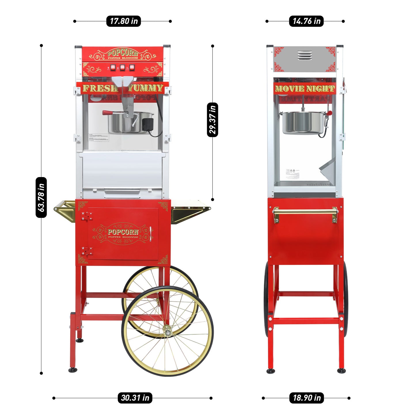Luxury Commercial Fully Automatic Popcorn Machine