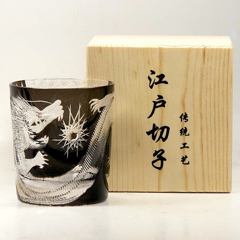 Jinzhi Black Dragon Phoenix Dance Crystal Glasses