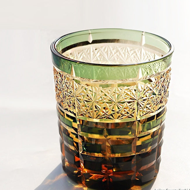 Japanese Style Edo Cut Asterism Crystal Glass