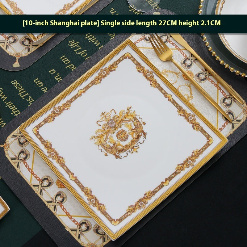 Tangshan Bone Tableware European Household Bowl Plate Dish Bowl