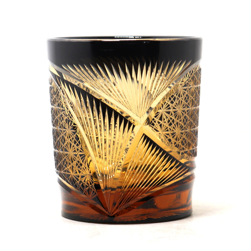 Hand Carved Vintage Crystal Glass