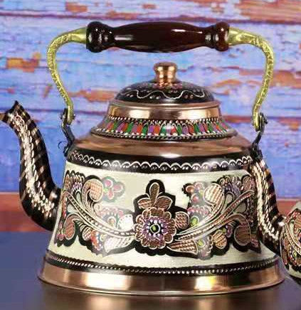 Wooden Handle Hand Painted Teapot Sets