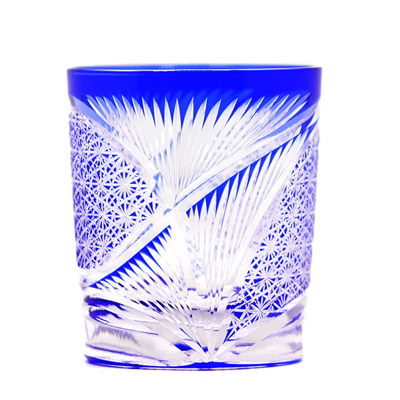 Hand Carved Vintage Crystal Glass